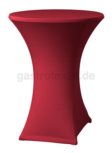 "Samba D2/D3" - Stretch-Stehtischhusse - 70 cm rund - für Scheren-Stehtische - Farbe: bordeaux